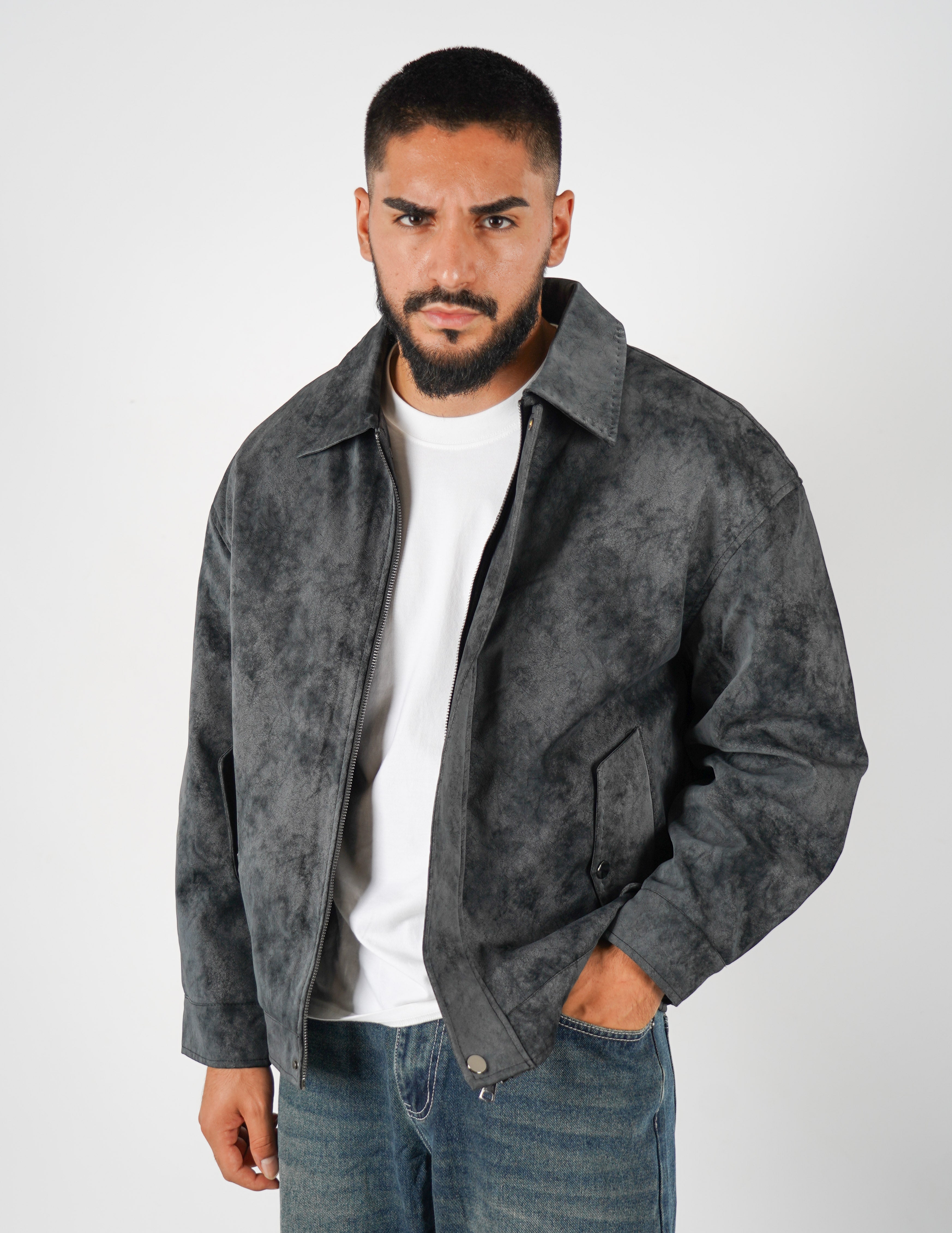 Giubbino imbottito effetto stone