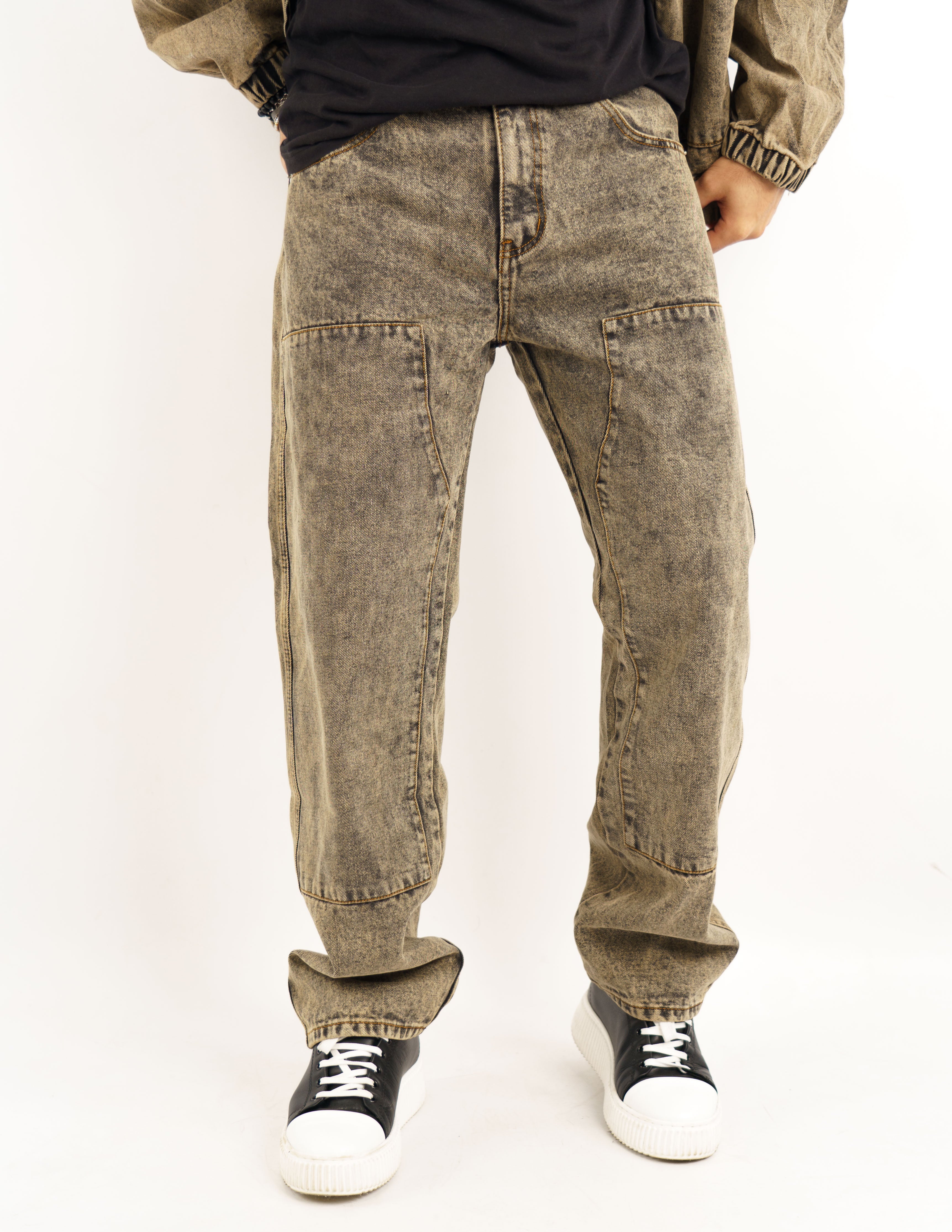 coordinato uomo jeans strutturato con cappuccio