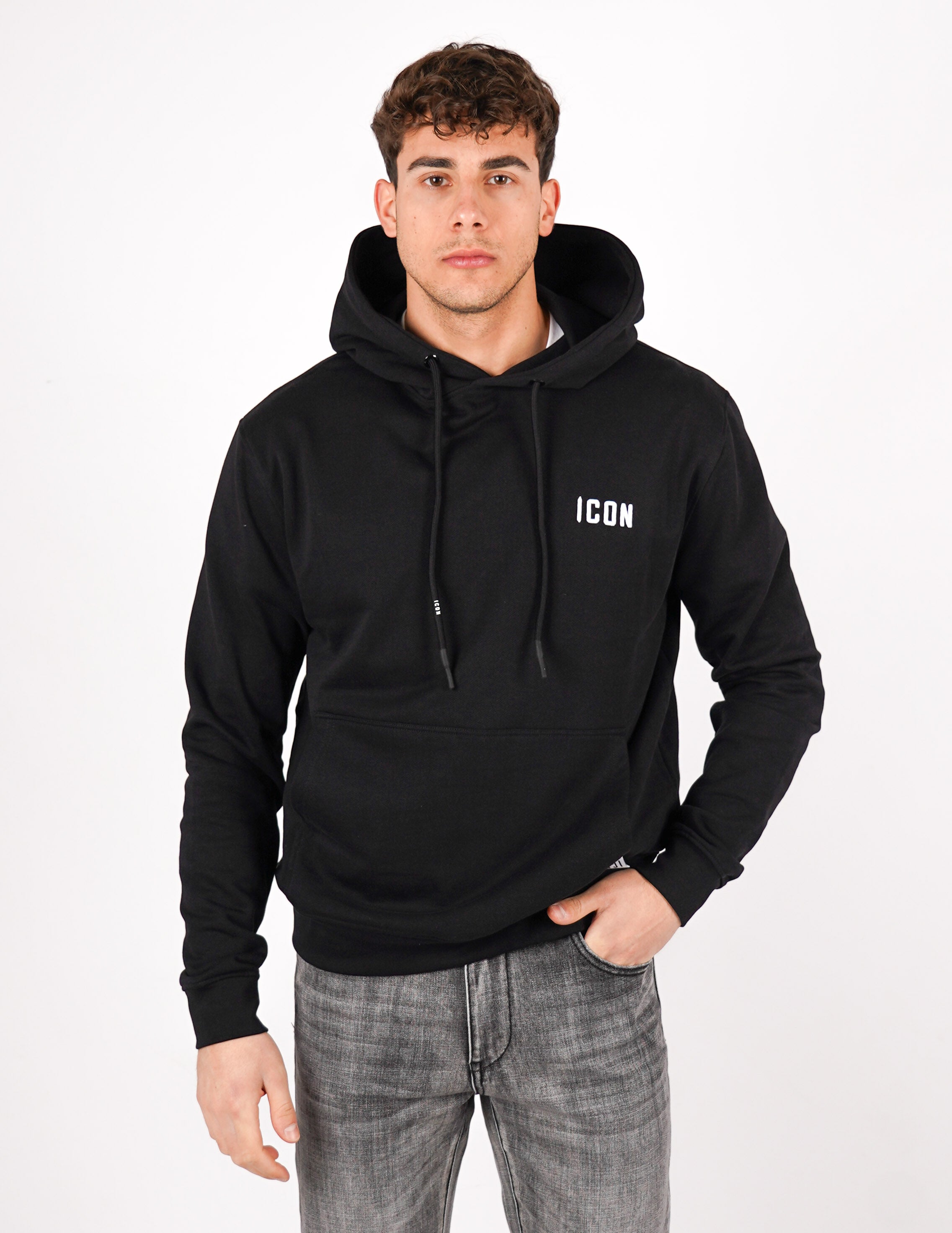 felpa icon con cappuccio