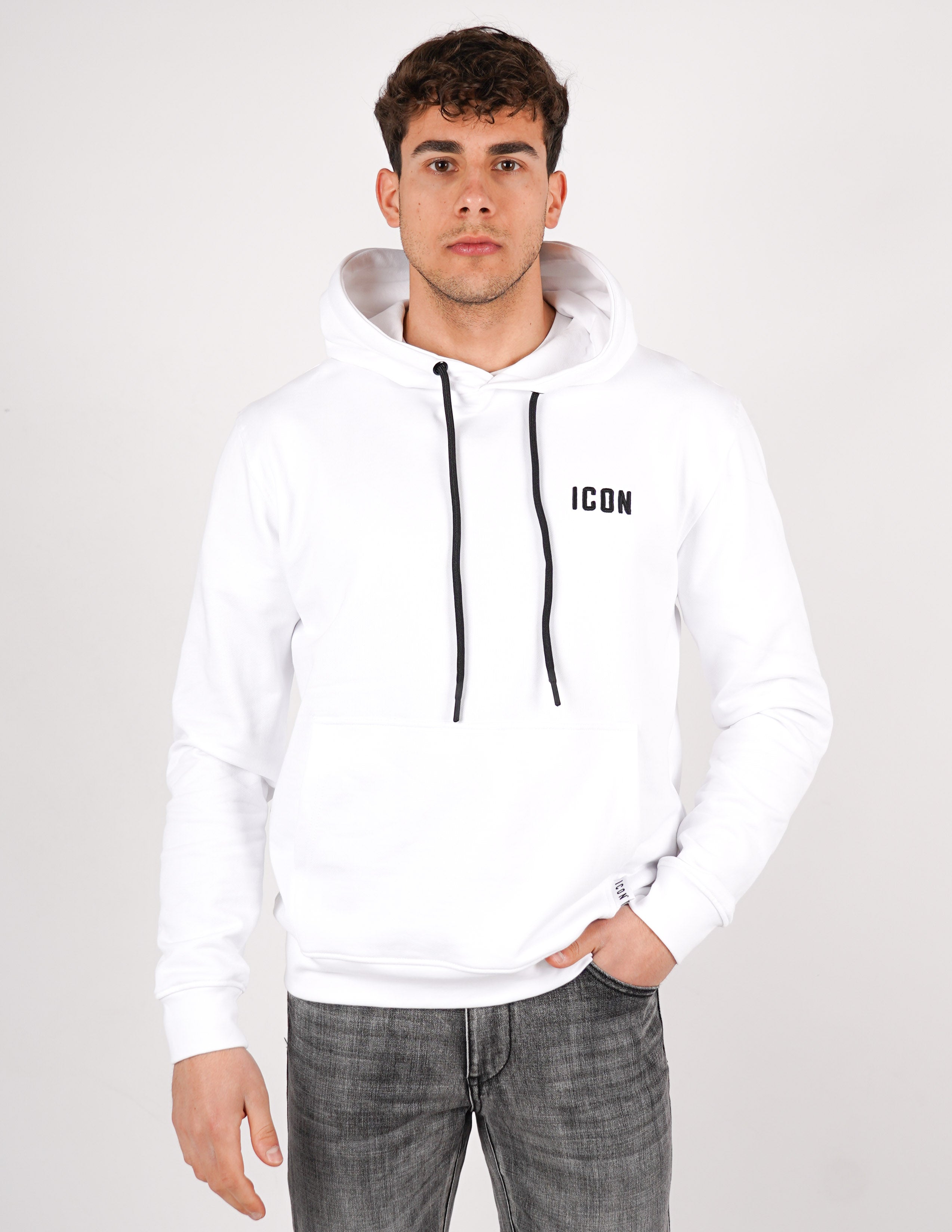 felpa icon con cappuccio