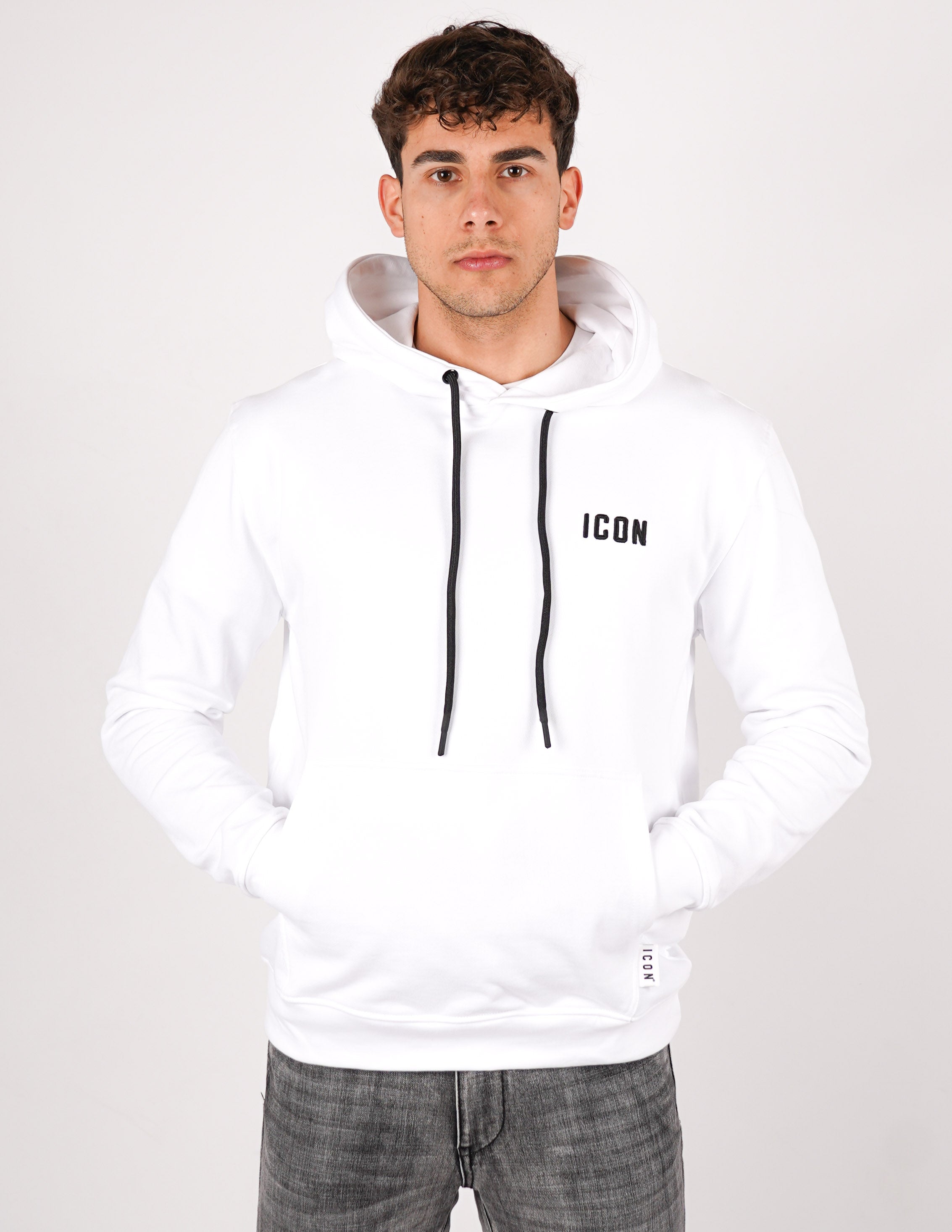 felpa icon con cappuccio