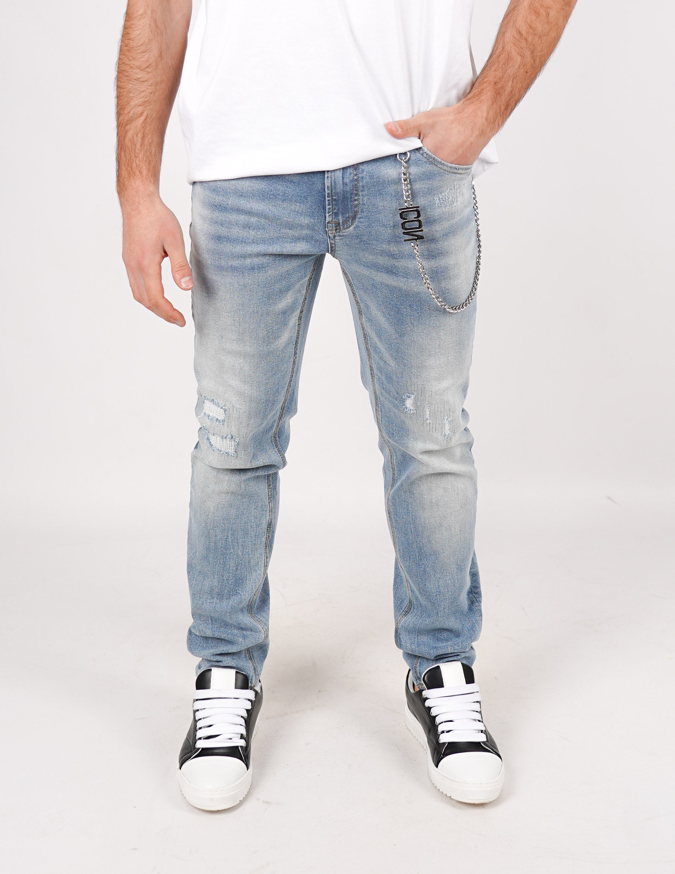 jeans icon logo piccolo sul dietro