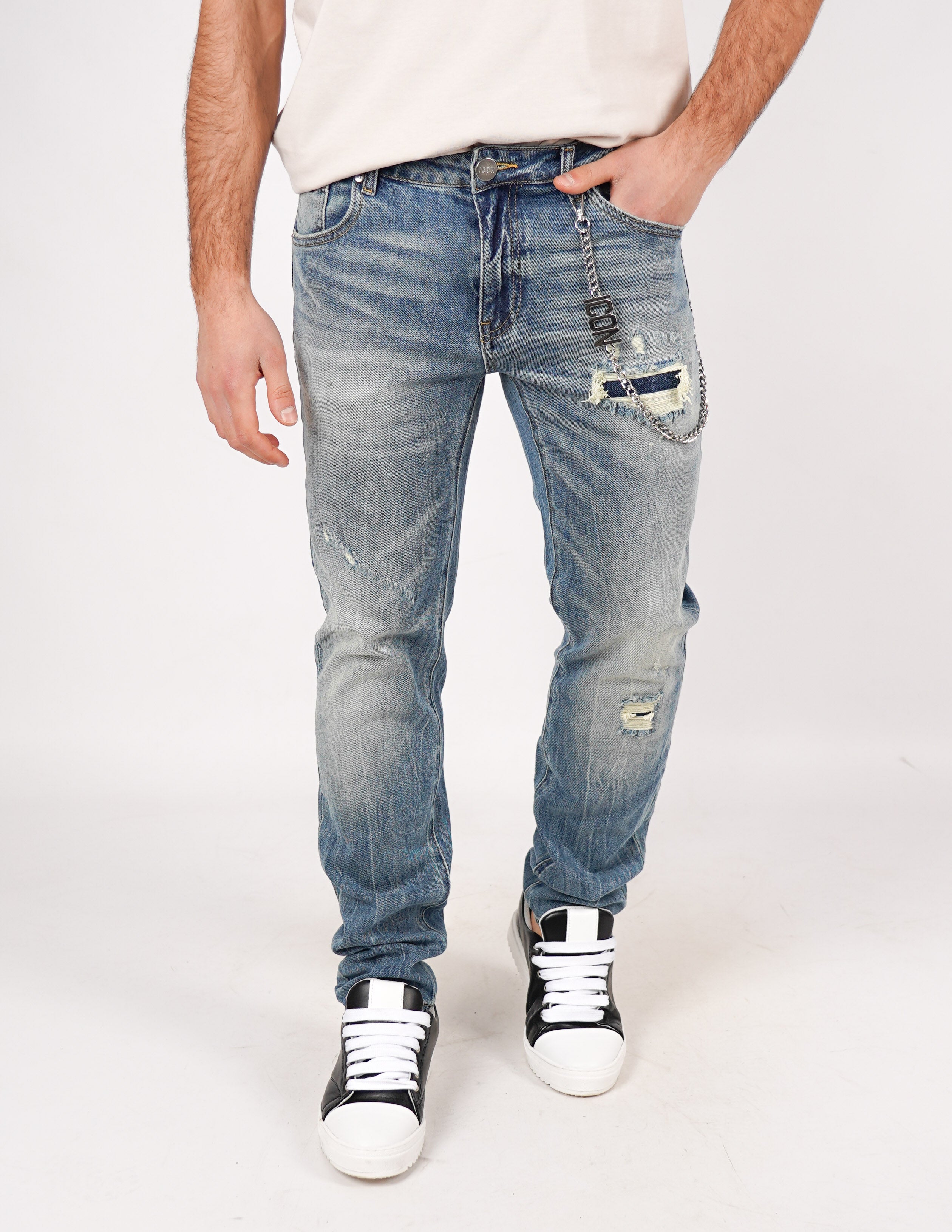 jeans icon logo sul dietro