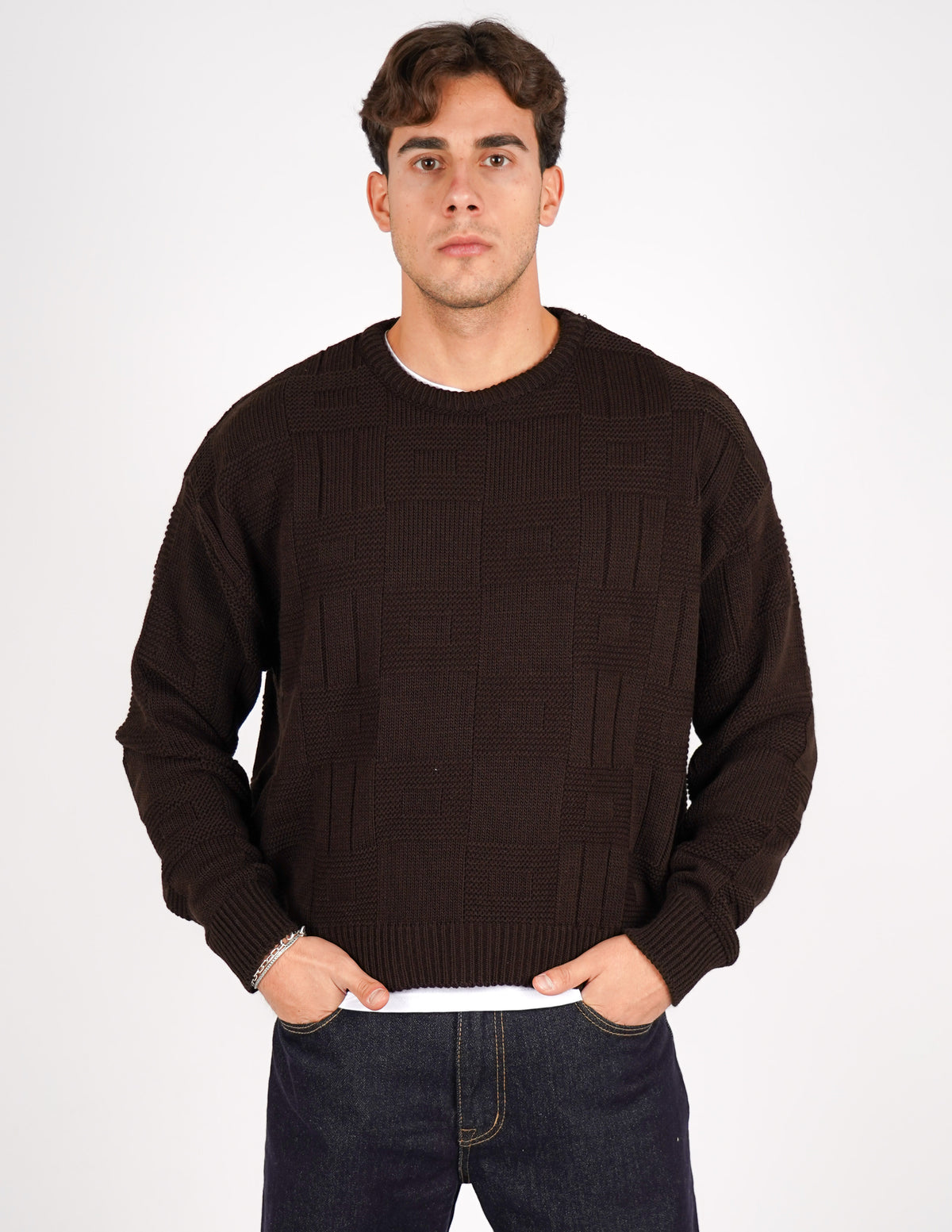 maglione crop strutturato