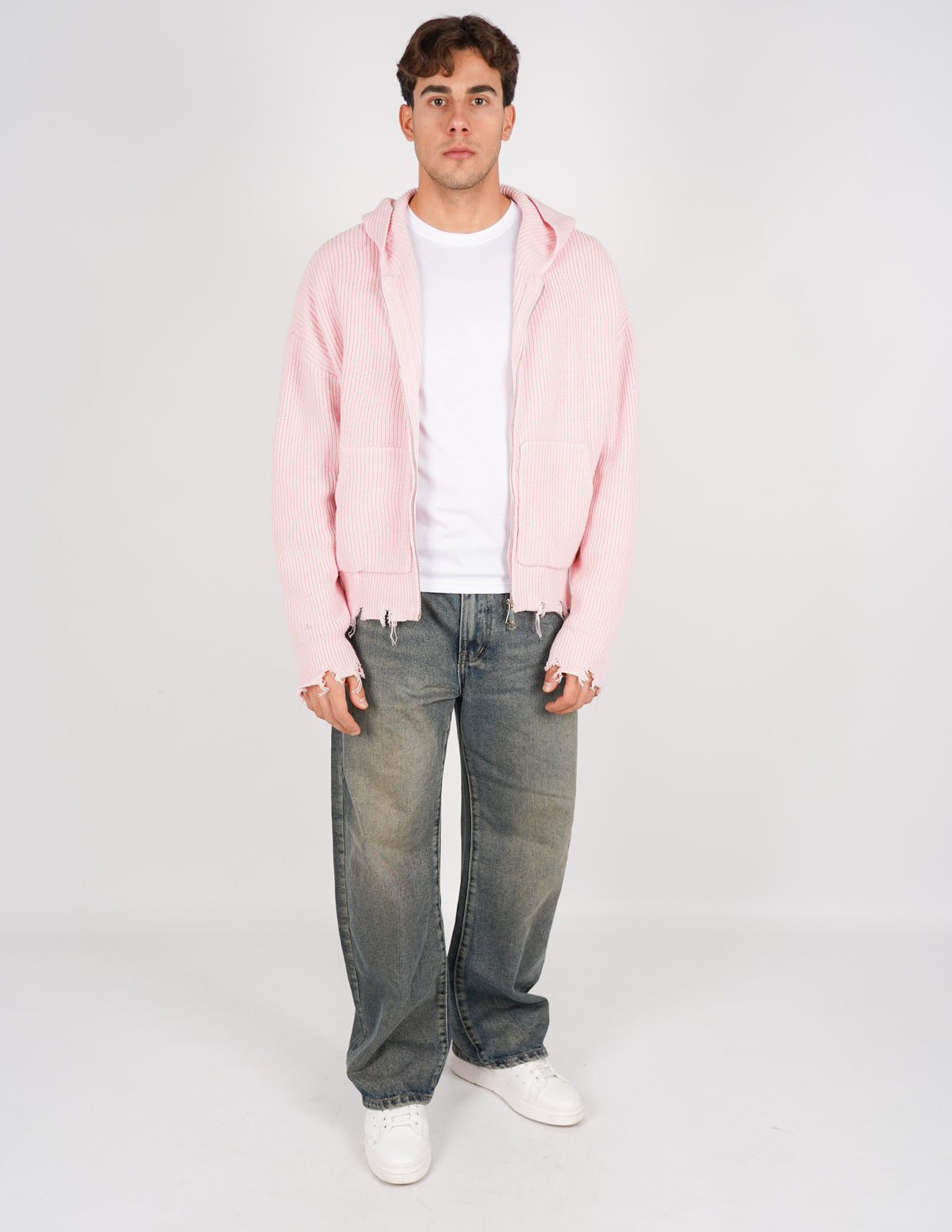maglione misto lana crop fit