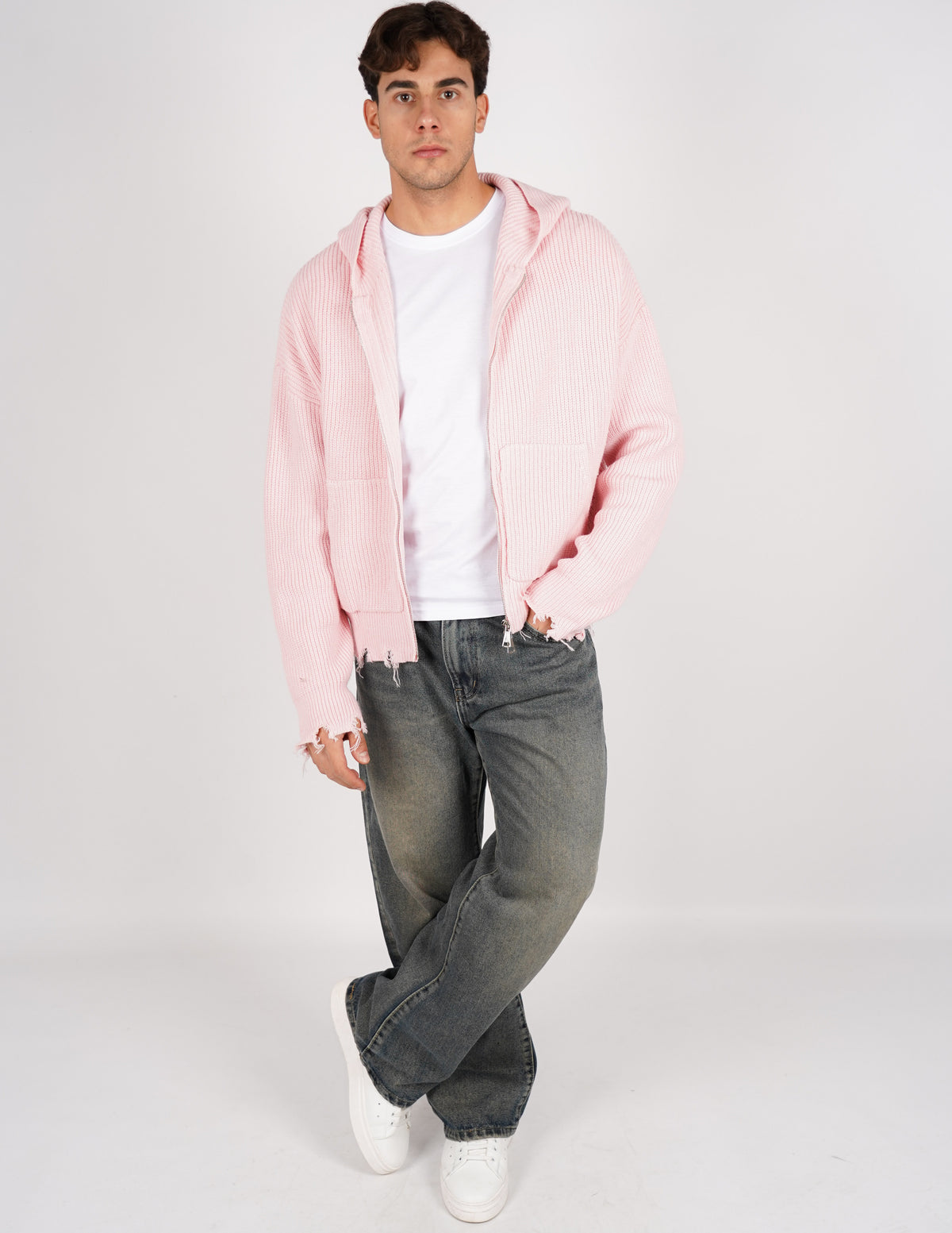 maglione misto lana crop fit