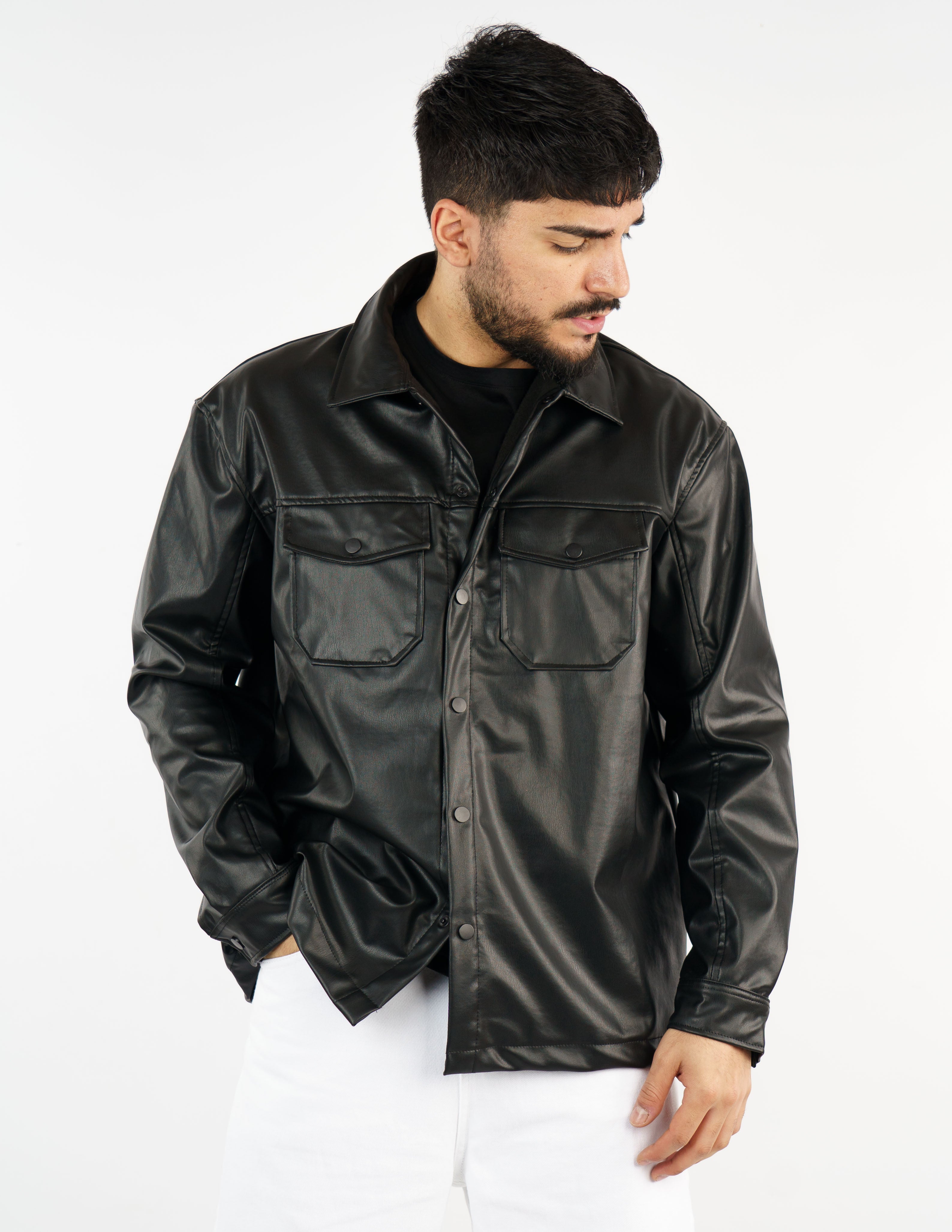 overshirt pelle