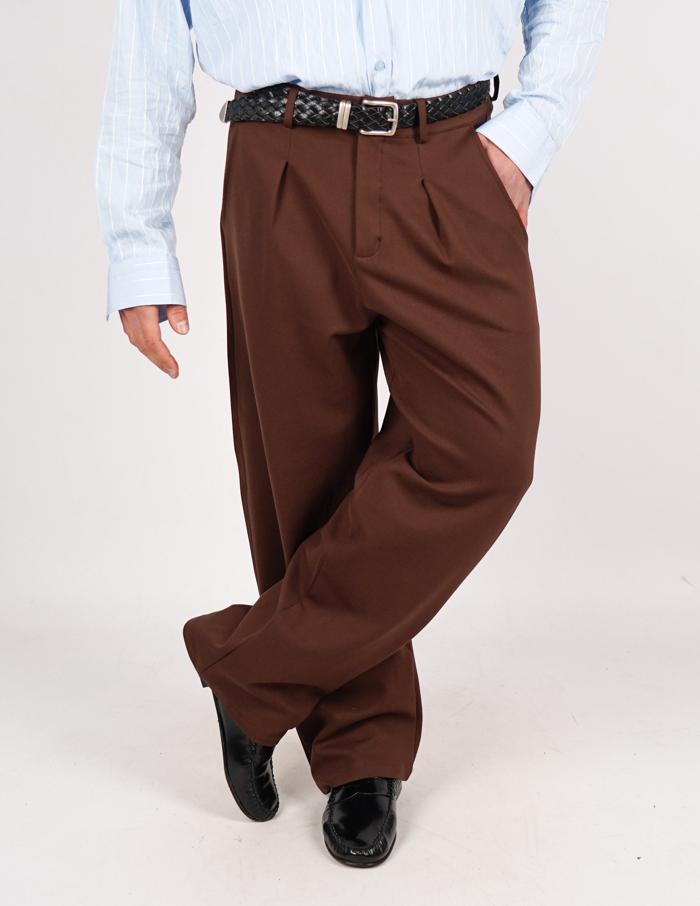 pantalone punto milano fondo ampio