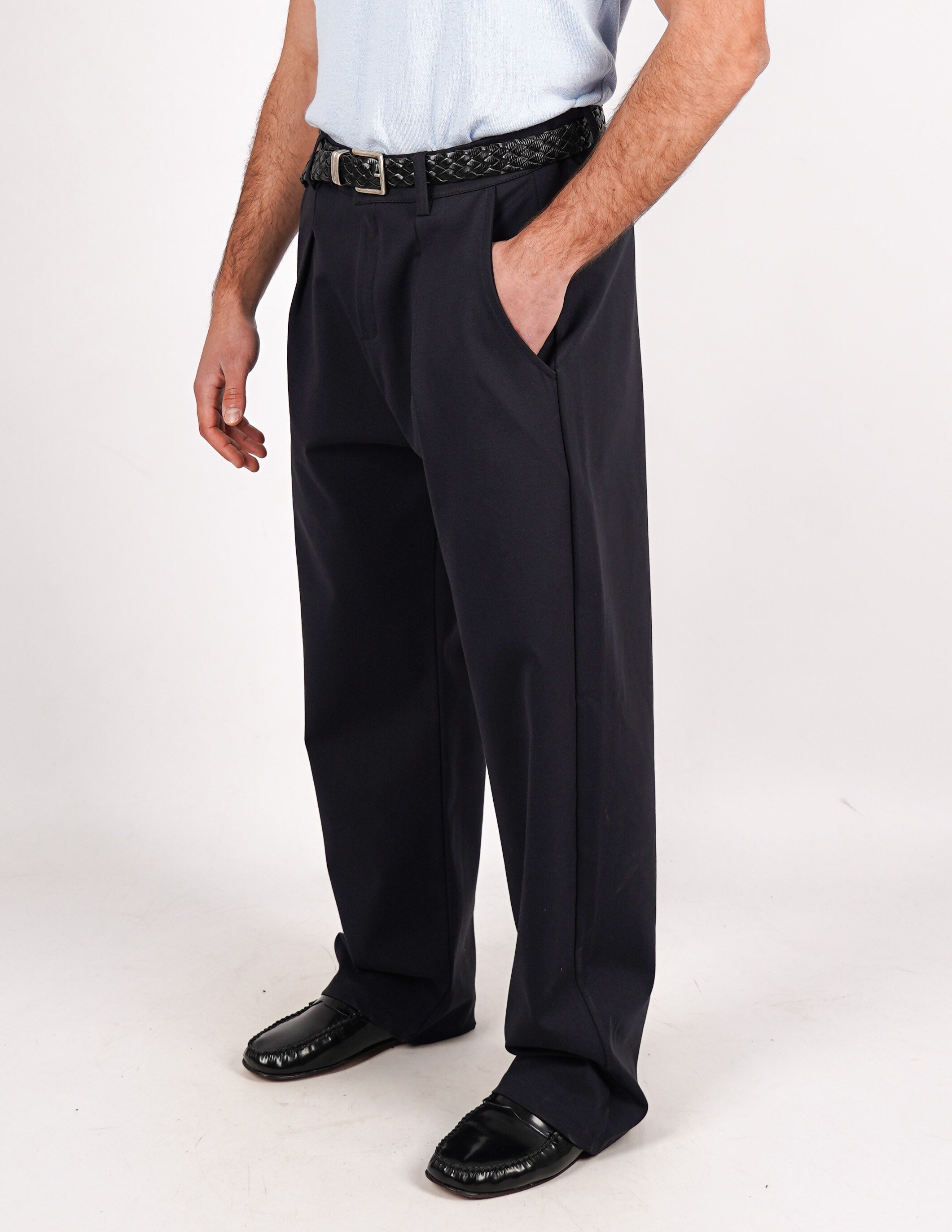 pantalone punto milano fondo ampio
