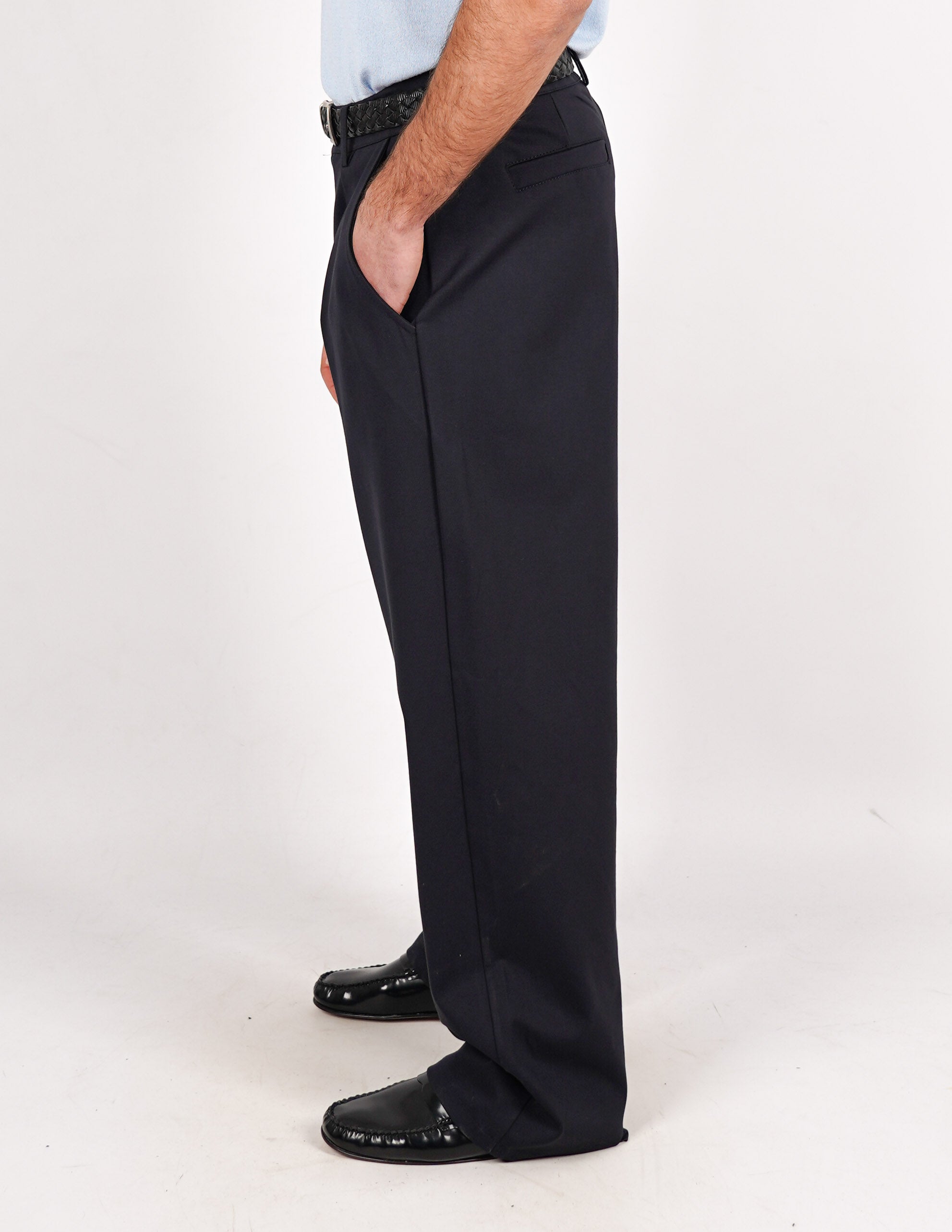 pantalone punto milano fondo ampio
