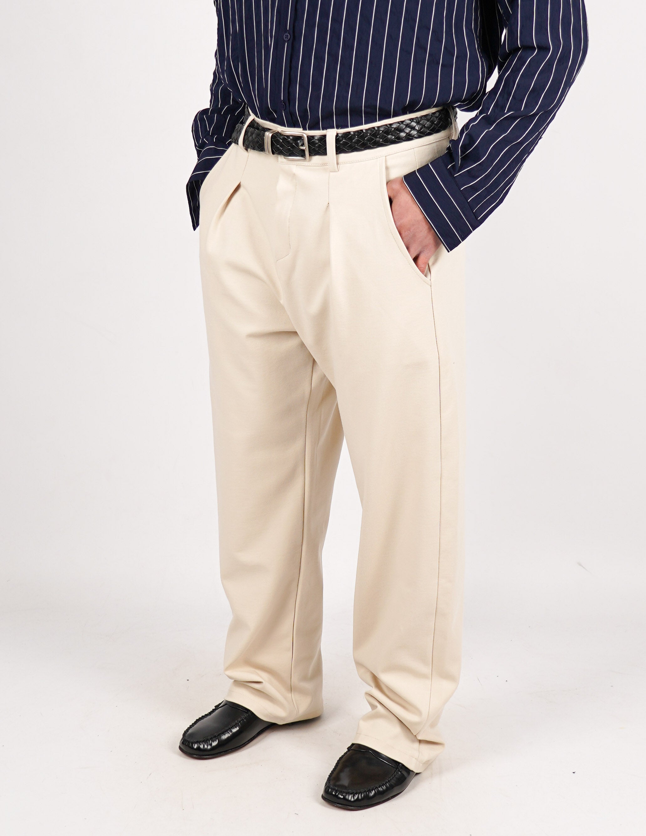 pantalone punto milano fondo ampio