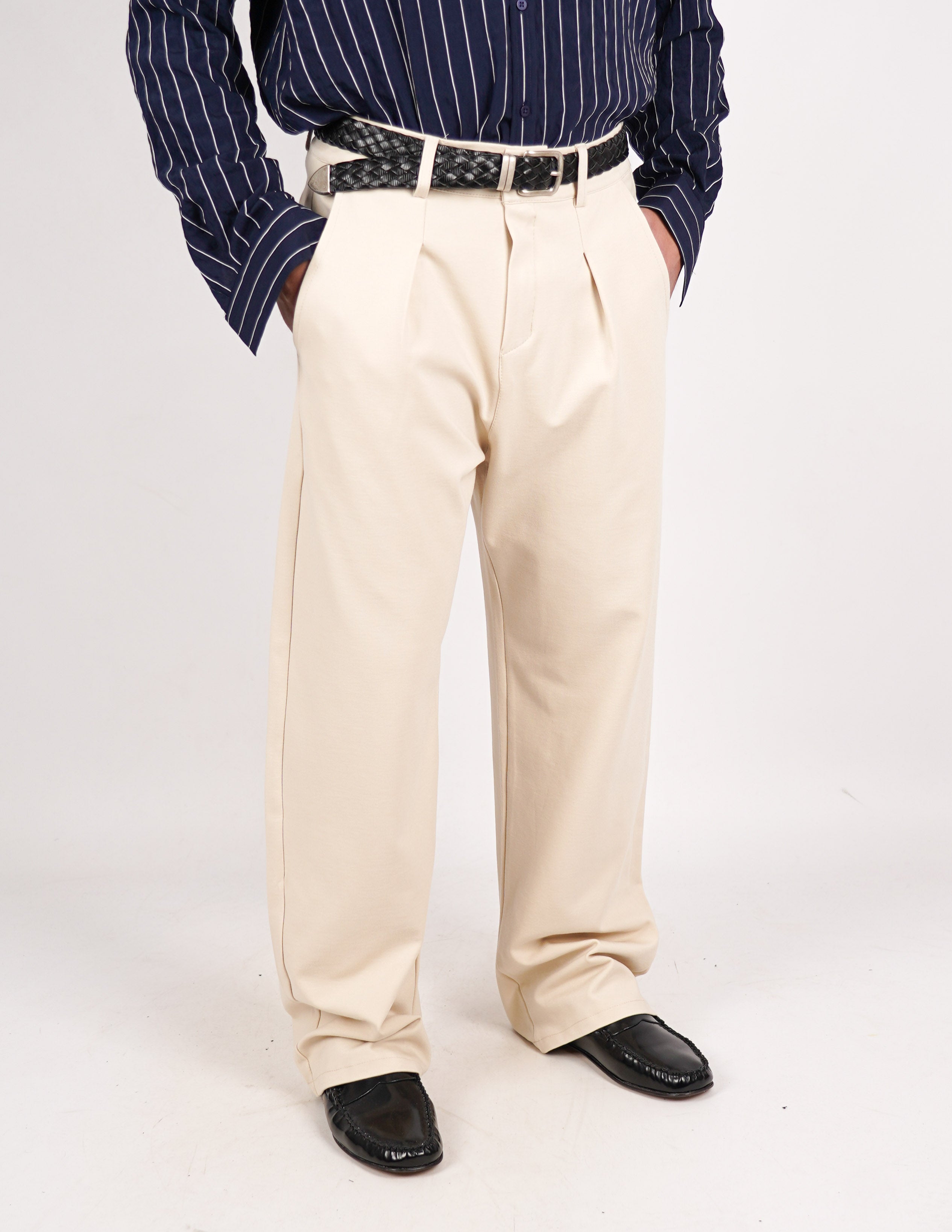 pantalone punto milano fondo ampio