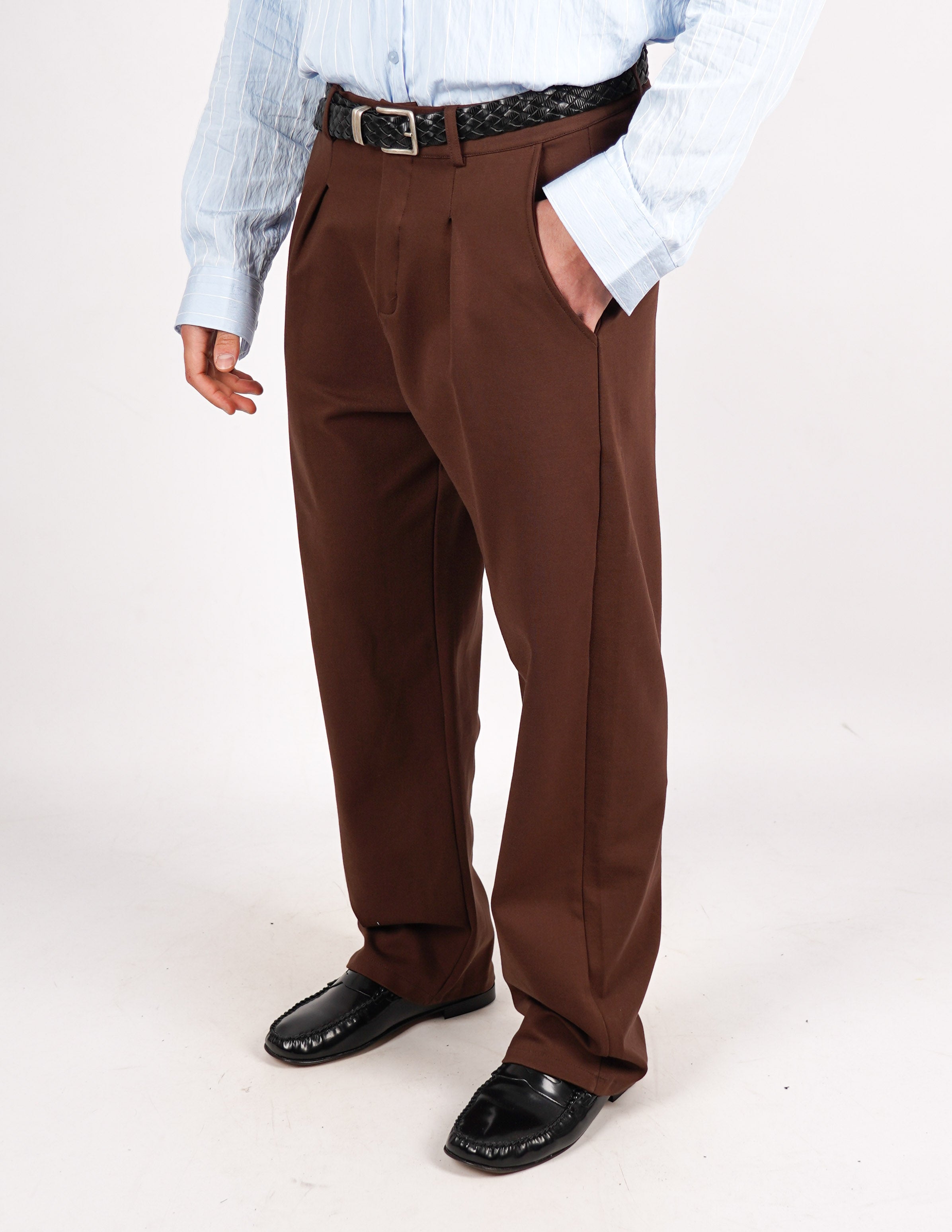 pantalone punto milano fondo ampio