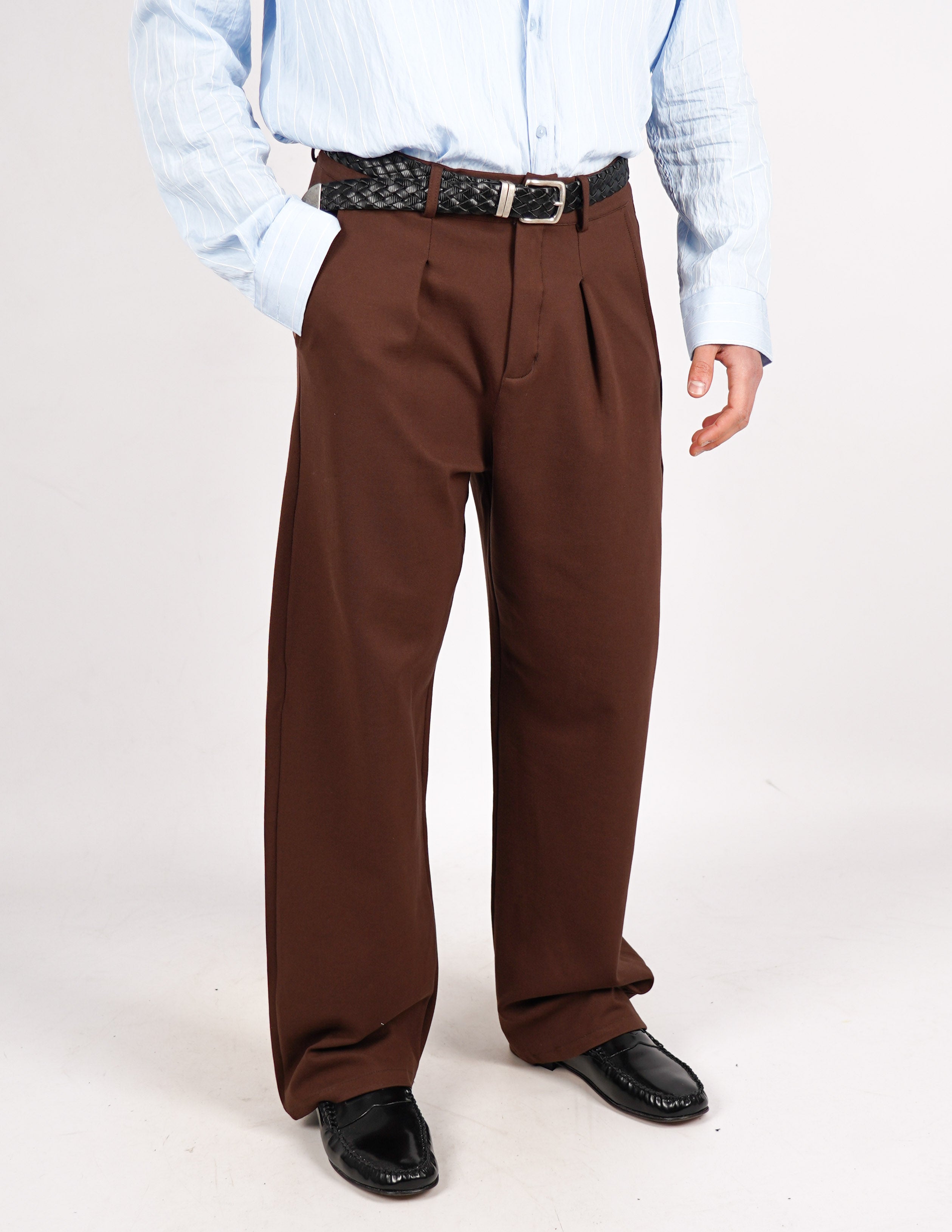 pantalone punto milano fondo ampio