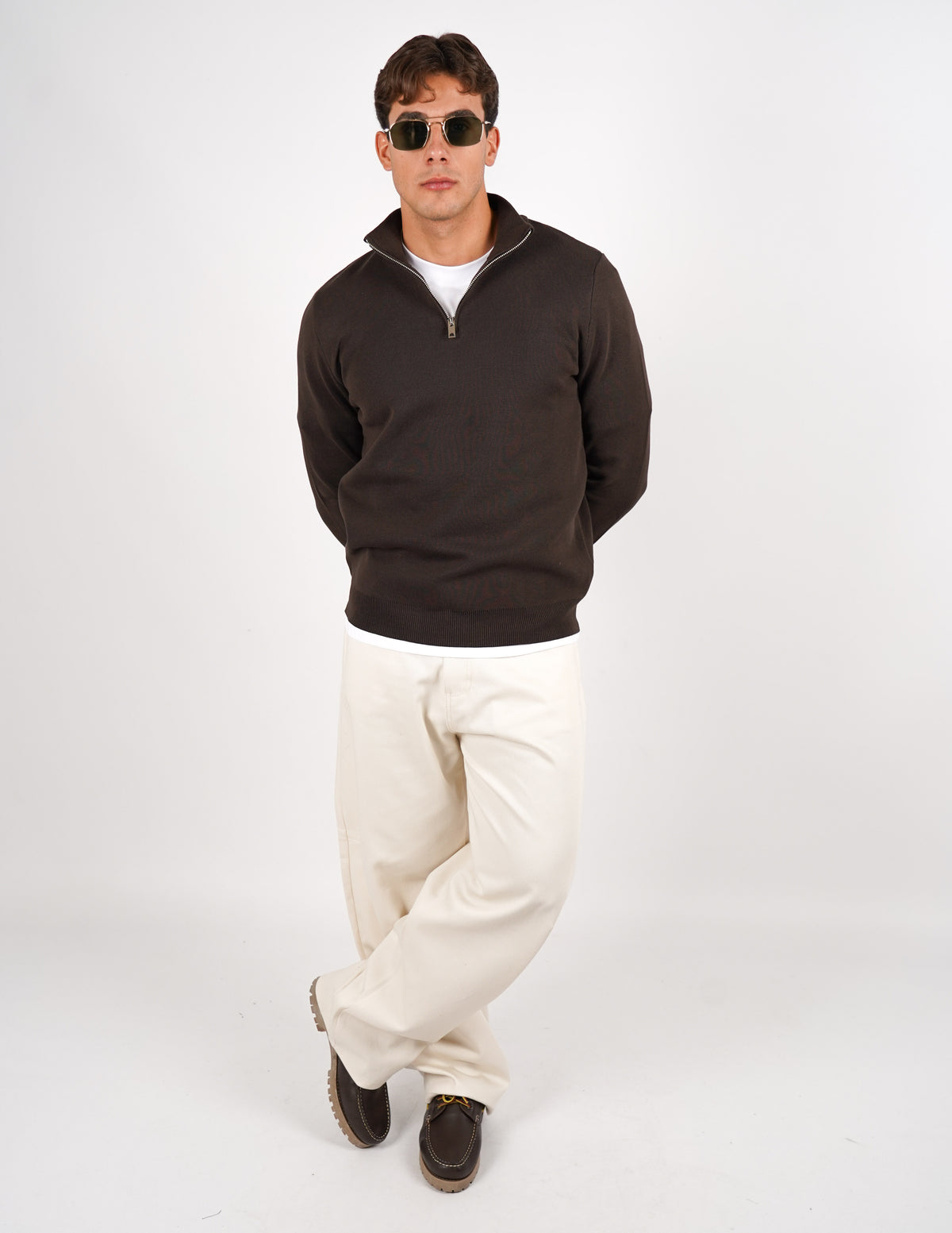 Pullover con mezza cerniera Regular Fit