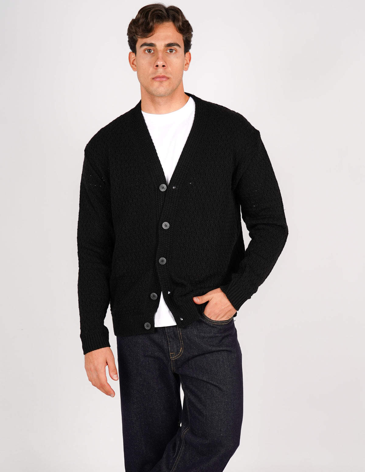 cardigan strutturato tinta unita