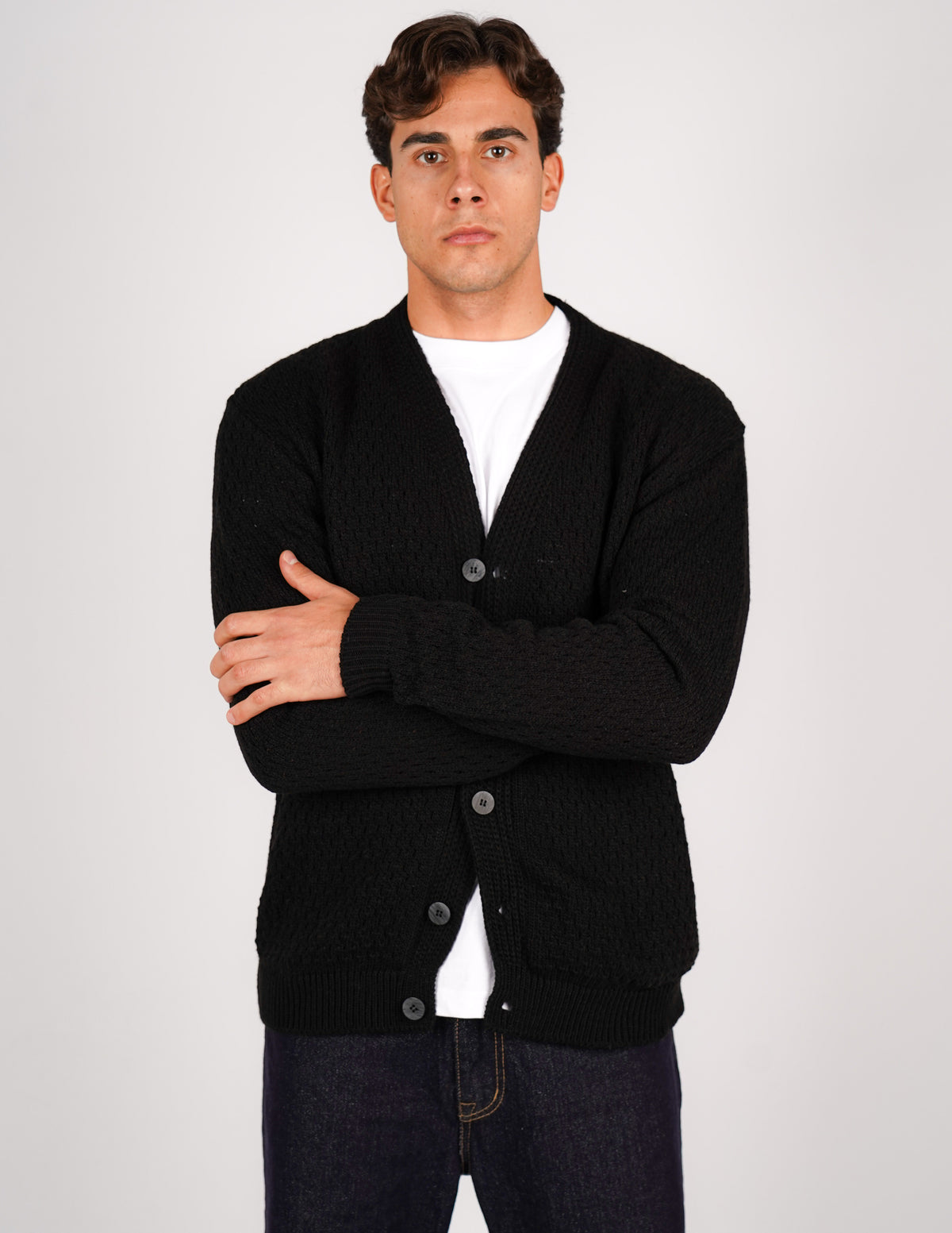 cardigan strutturato tinta unita