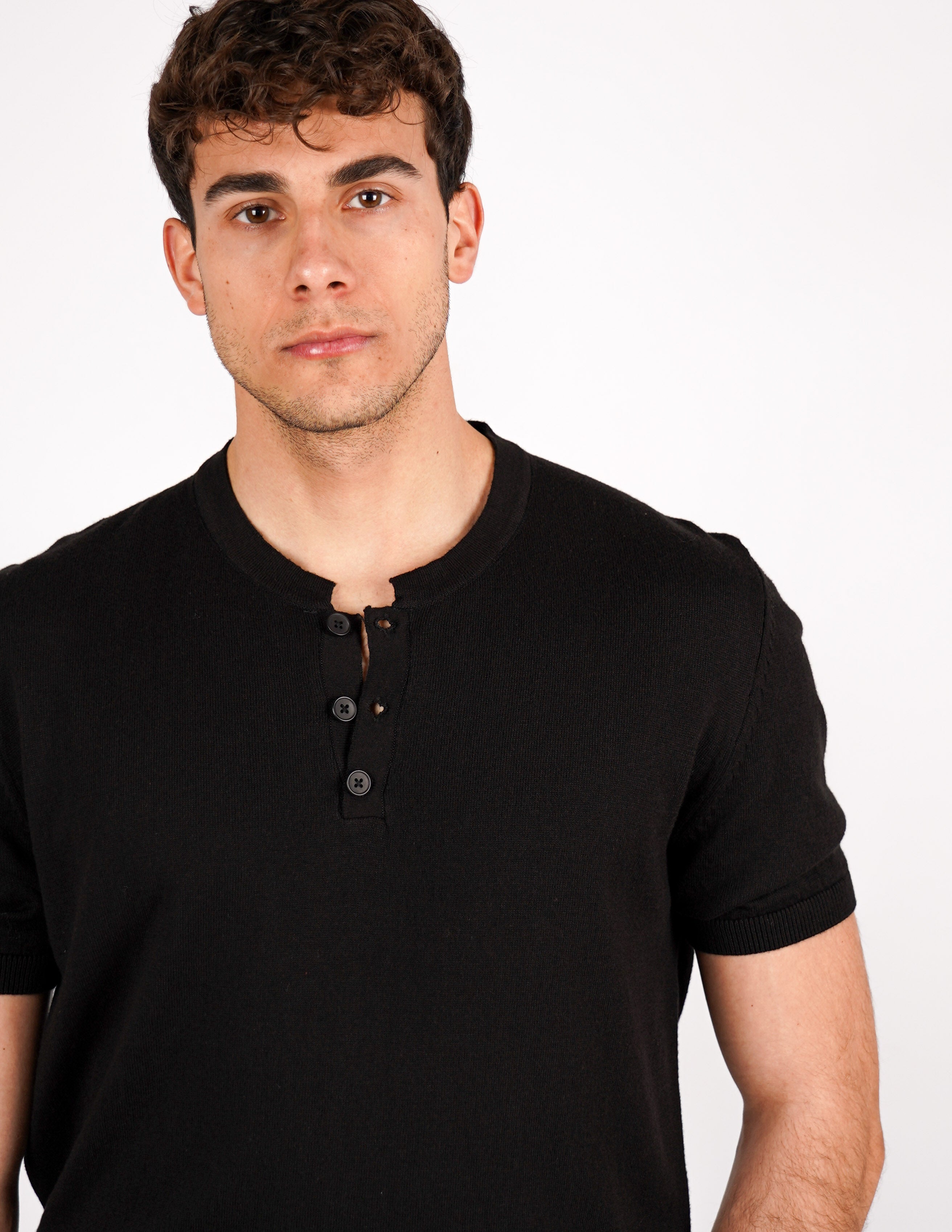 t-shirt serafino tinta unita