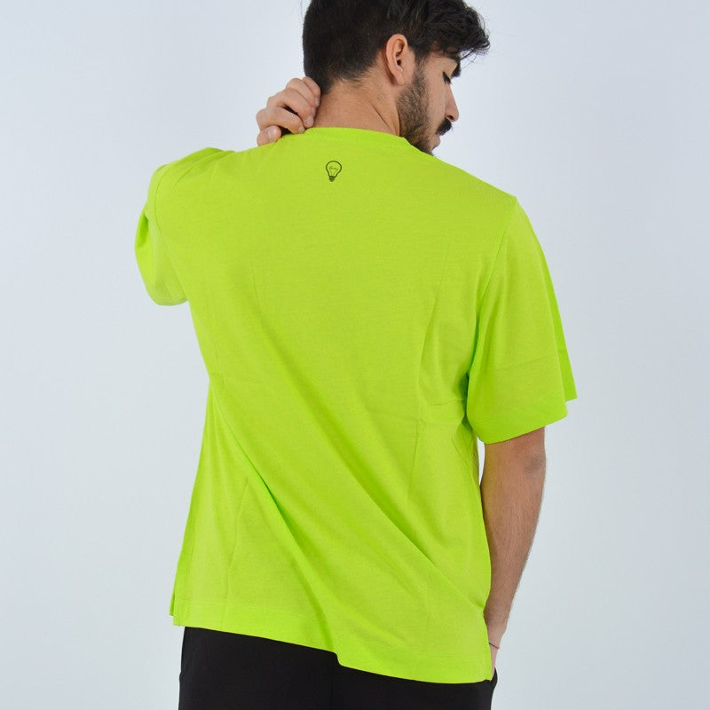 t-shirt lumi con stampa verde