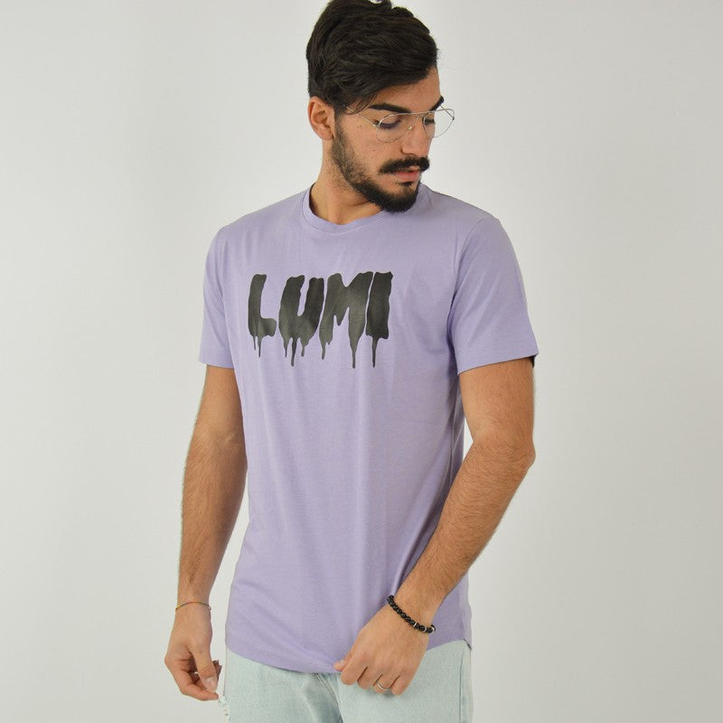 t-shirt lumi basic logo lilla