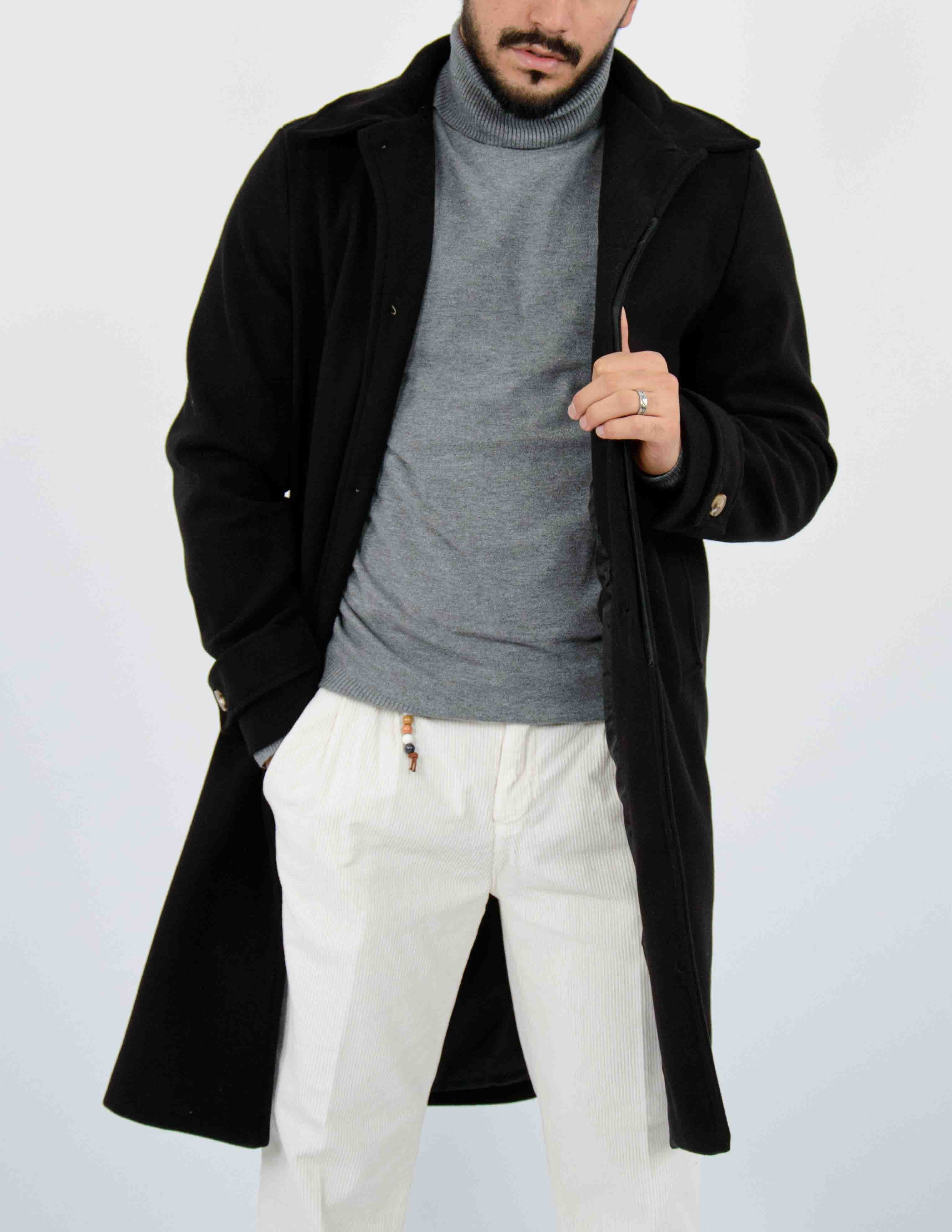 CAPPOTTO UOMO LUNGO CON COLLO