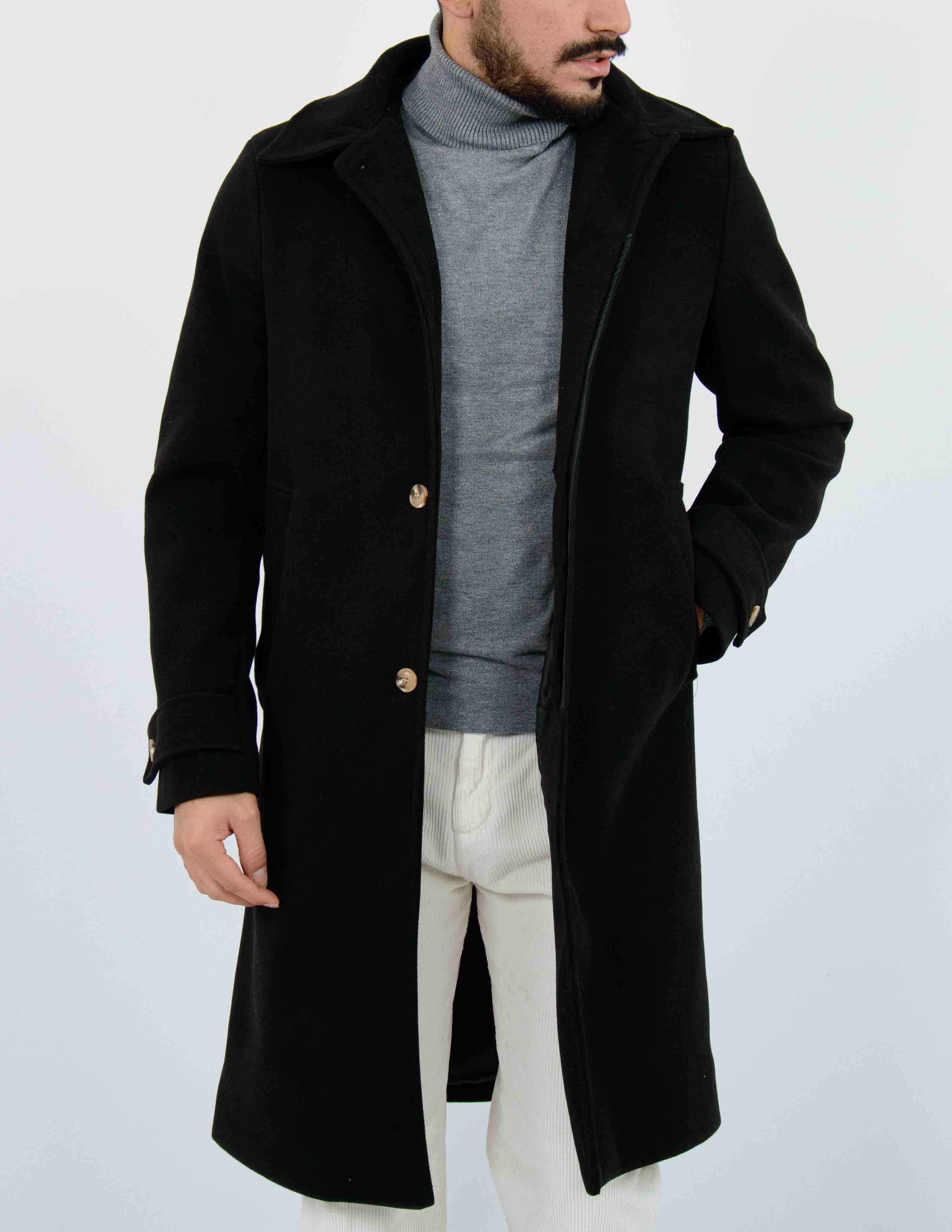 CAPPOTTO UOMO LUNGO CON COLLO