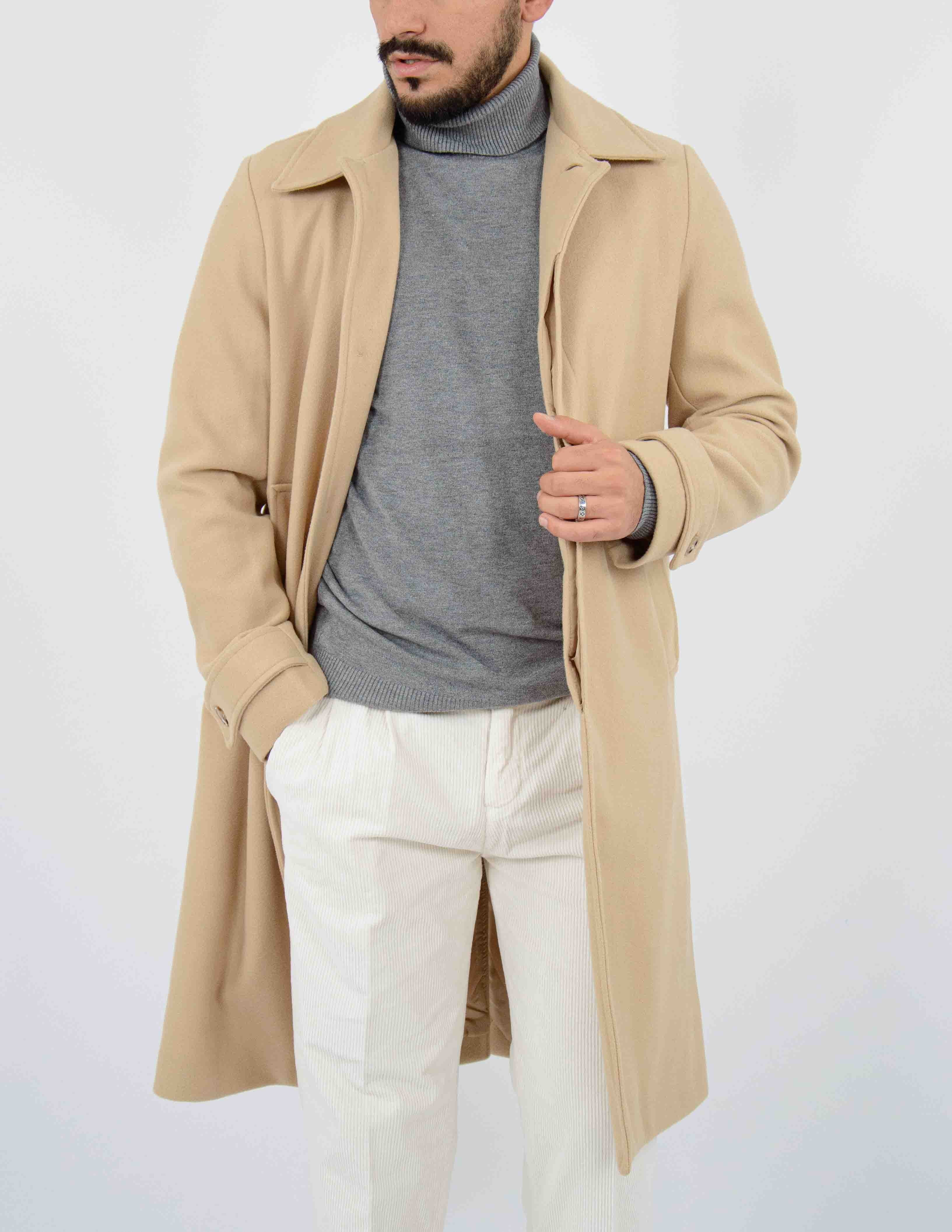 CAPPOTTO UOMO LUNGO CON COLLO