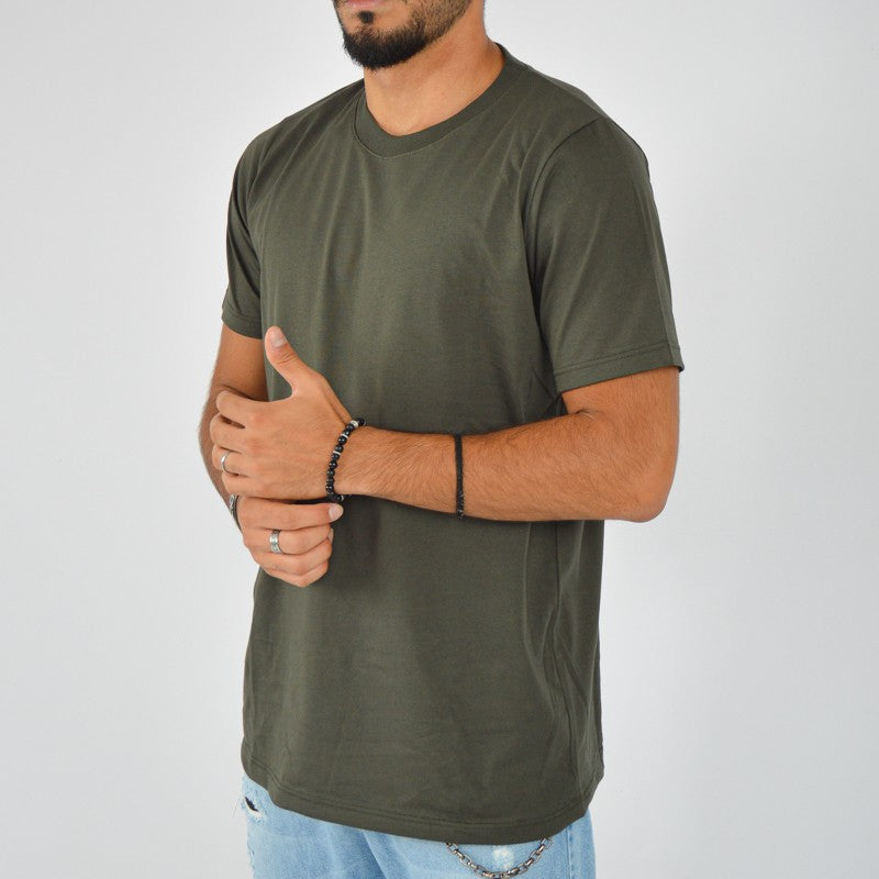 t-shirt uomo basic militare