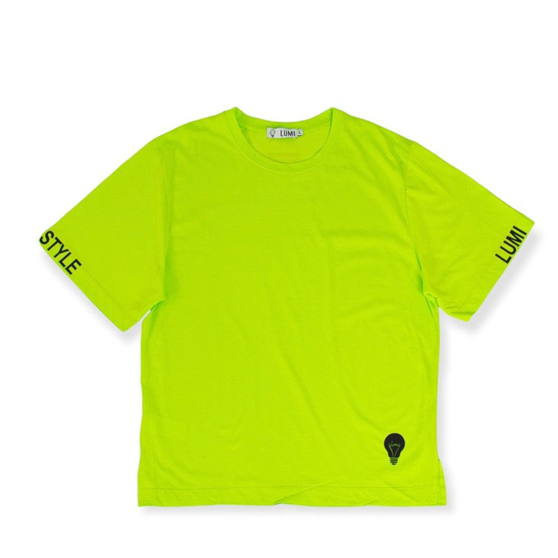 t-shirt lumi stampa urban style verde