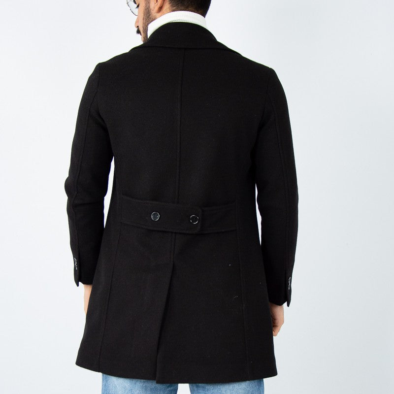 cappotto uomo elegante doppiopetto nero