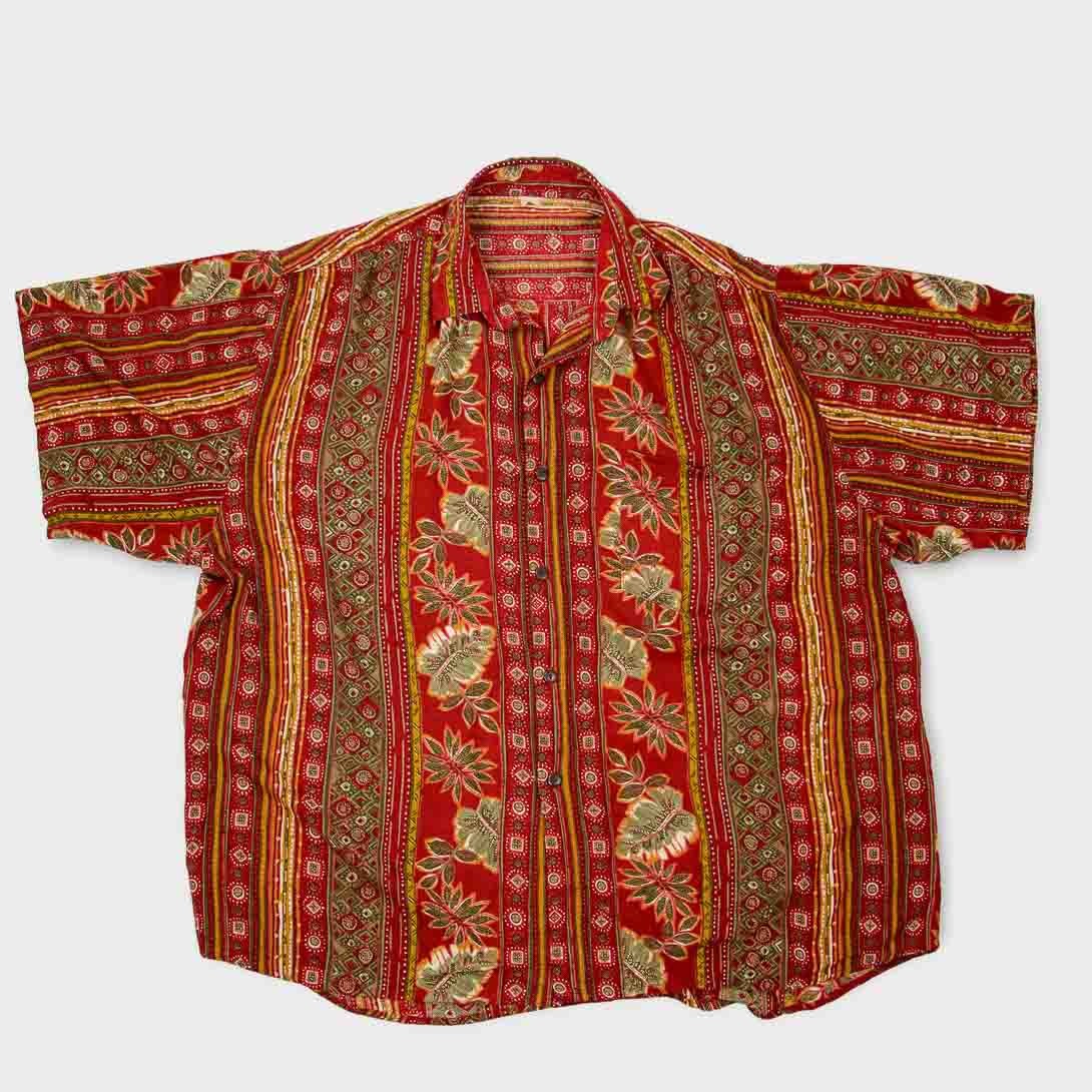 Camicia Uomo Manica Corta Stampa Cactus Rock N Roll – Stile Rockabilly Western - Foto 3