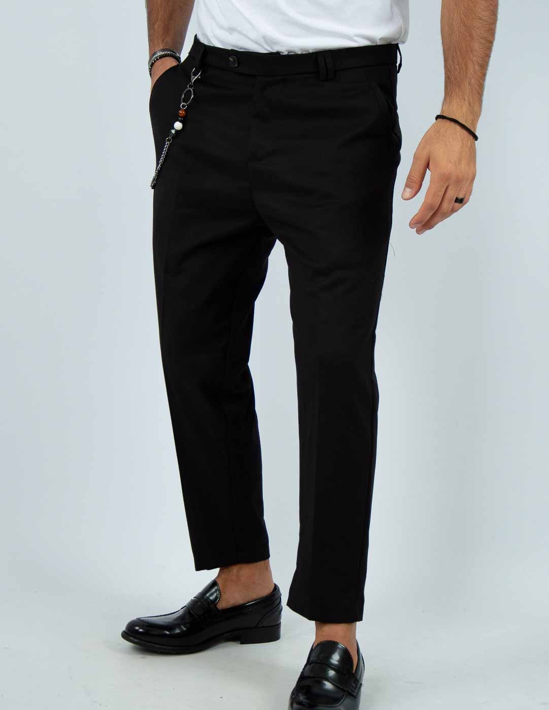 pantalone uomo sartoriale bottone allungato