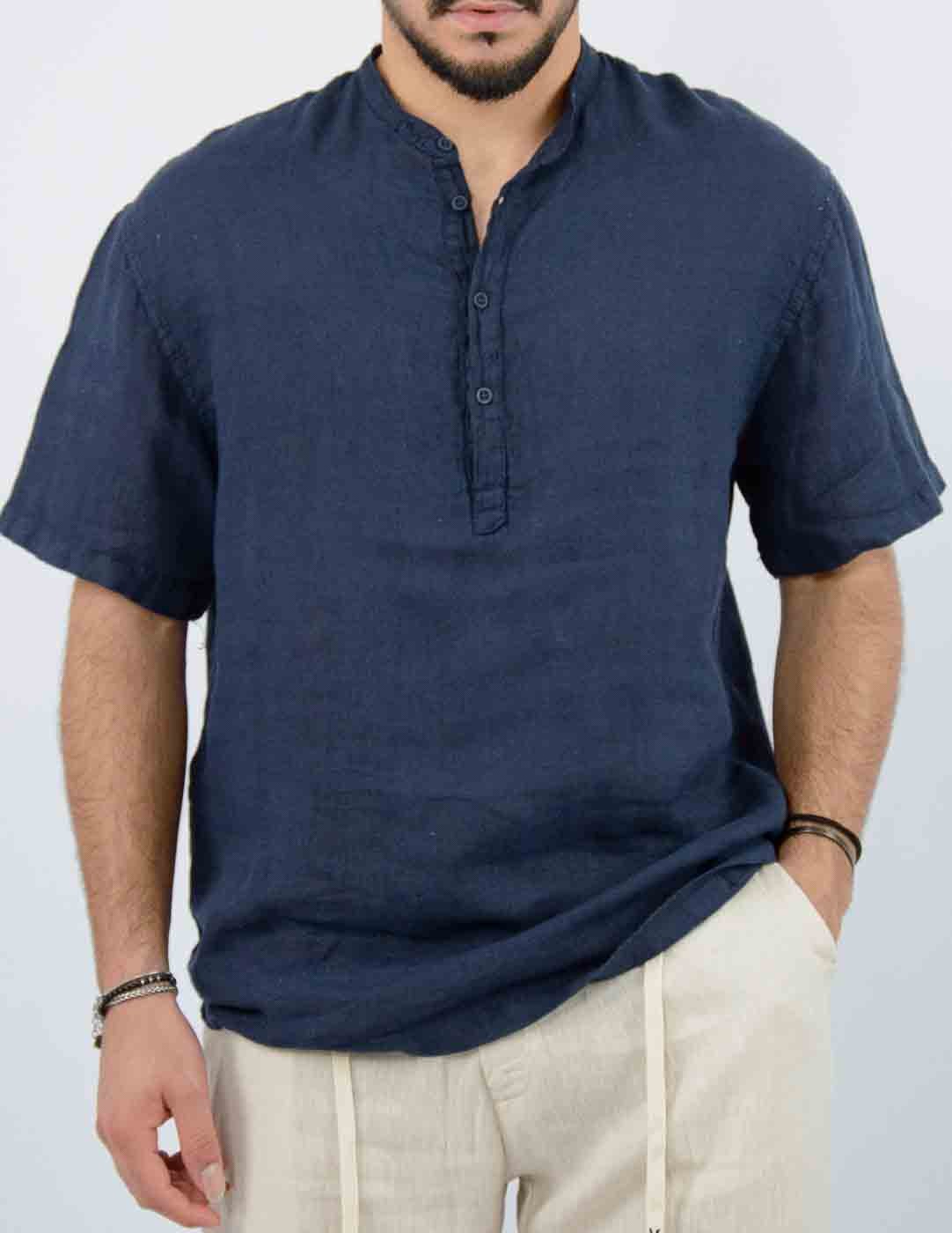 camicia uomo manica corta coreana