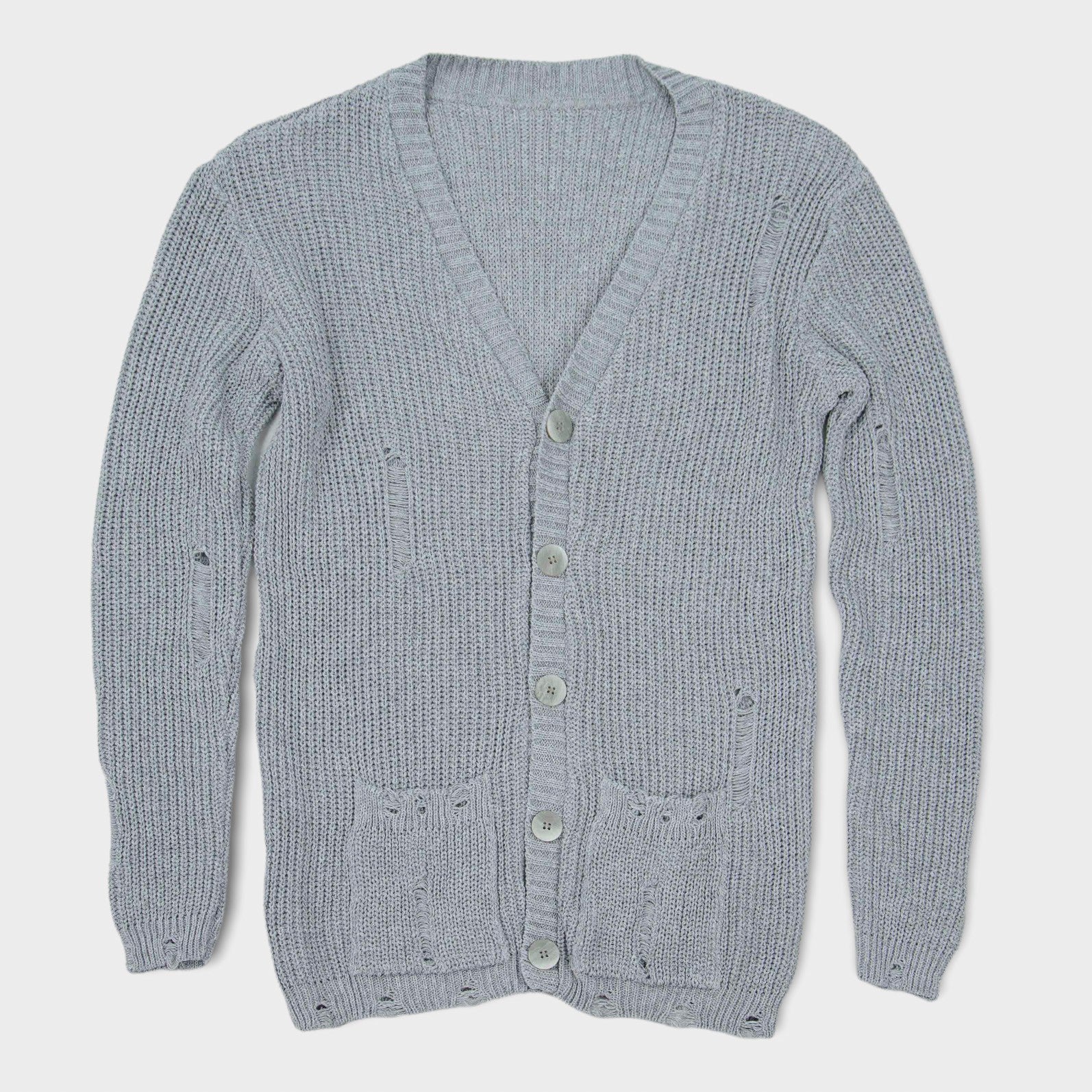 CARDIGAN UOMO IN COTONE CON ROTTURE