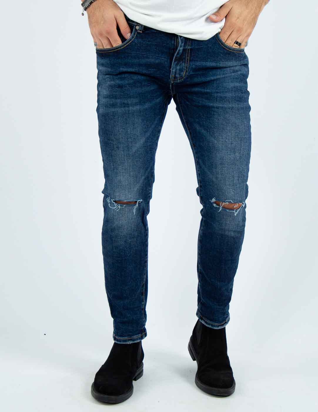 JEANS UOMO SKINNY ROTTURE