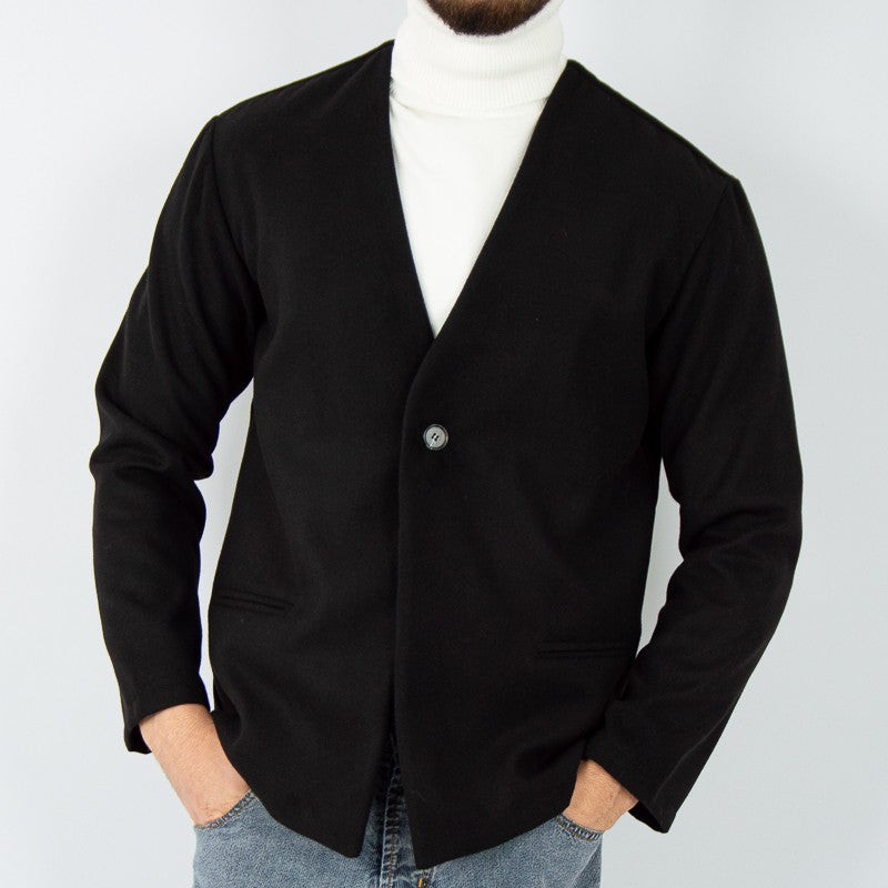 cappotto uomo corto coreano nero