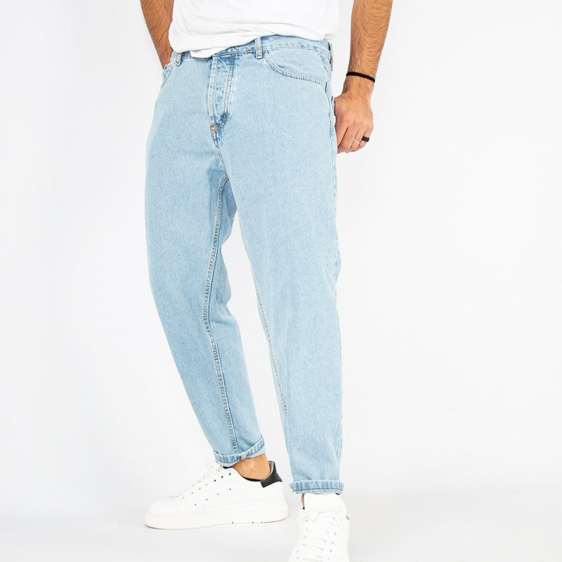 jeans uomo denim basic carrot chiaro