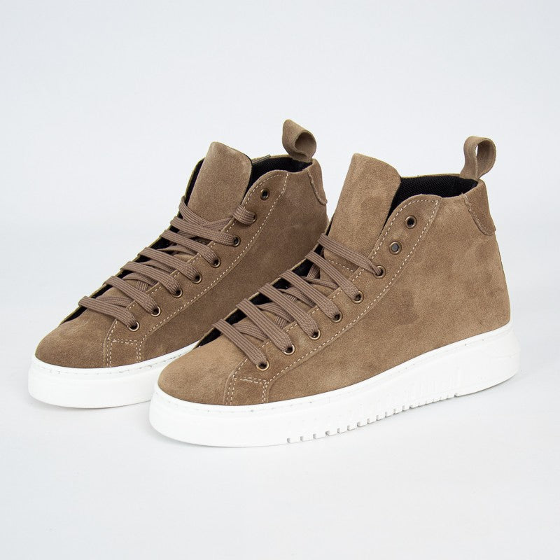 Scarpa Alta Beige Camoscio