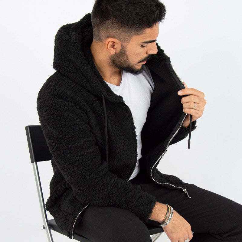 felpa uomo orsetto teddy con zip